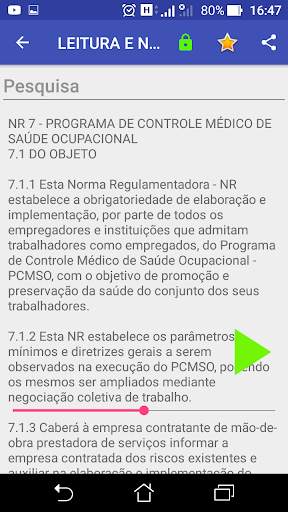 Normas Regulamentadoras Narradas Offline screenshot 6