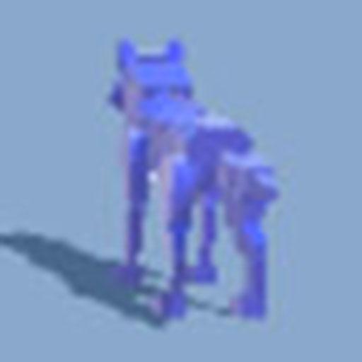 AI brain wolf icon