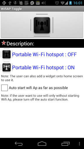WifiAp Toggle/Widget screenshot 1