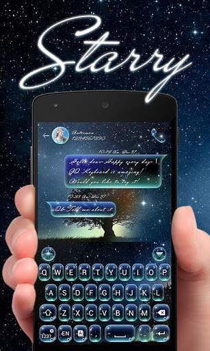 Starry GO Keyboard Theme Emoji screenshot 1