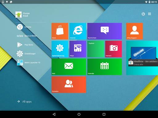 Metro UI Launcher 10 screenshot 7