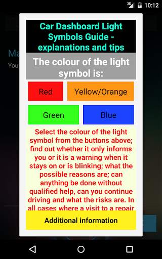 Car Dashboard Light Symbols screenshot 1