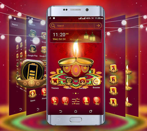 Happy Diwali Launcher Theme 3 تصوير الشاشة