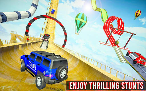 Police Prado Jeep Stunts Racing - Jeep Stunts Game screenshot 2