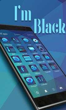 I am black GO Launcher Theme screenshot 1