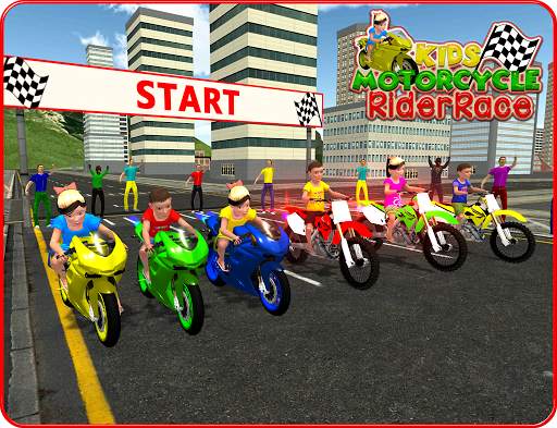 Kids MotorBike Rider Race 3D screenshot 11