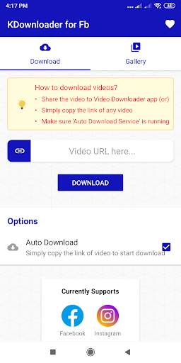 K Downloader For Fb screenshot 1