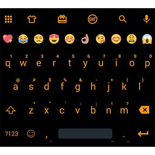 Flat BlackOrang Emoji Keyboard icon