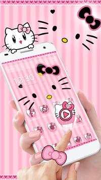 Hello Princess Kitty Pink Cute Cartoon Theme screenshot 3