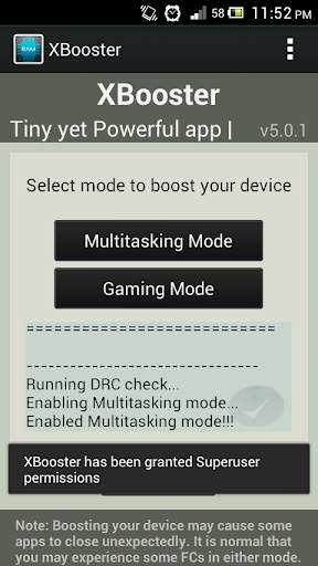 XBooster *ROOT* screenshot 2