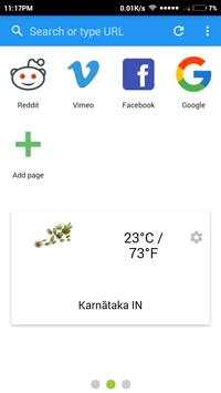 Quickie Mobile Browser screenshot 2