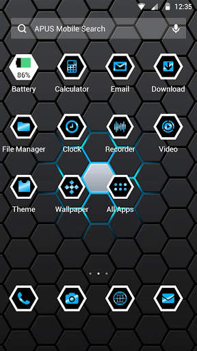 Honeycomb-APUS Launcher theme screenshot 2