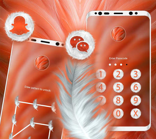 Orange Feather Launcher Theme screenshot 4