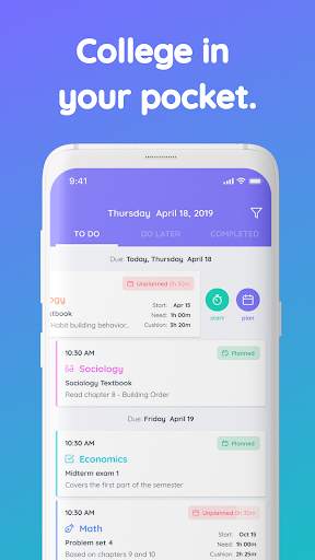 Shovel - Study Planner screenshot 1