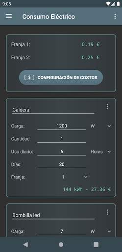 Consumo Eléctrico screenshot 1