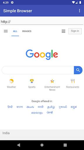 Simple Browser screenshot 1