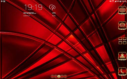 Abstract Red Go Launcher theme screenshot 10