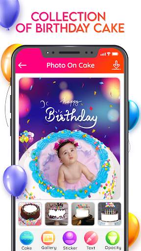 Name Photo On Birthday Cake - Birthday Photo Frame 2 تصوير الشاشة