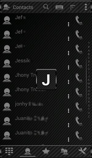 Theme Black Carbon RocketDial screenshot 2