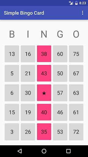 Simple Bingo Card screenshot 2