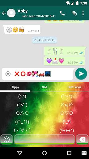 Rasta Color Emoji Keyboard screenshot 4