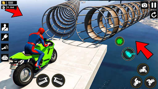 Superhero Tricky Bike Stunt 3D screenshot 6