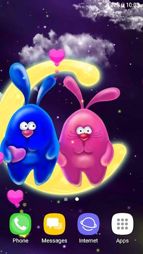 Bunnies Romantic Live Wallpaper screenshot 2