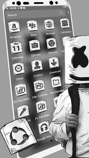 Marshmello Sketch  Theme screenshot 2