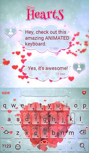 1001 Hearts Animated Keyboard   Live Wallpaper скриншот 3