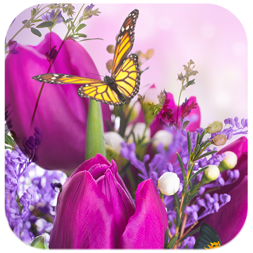 ikon Flower Live Wallpaper Dancing Butterfly
