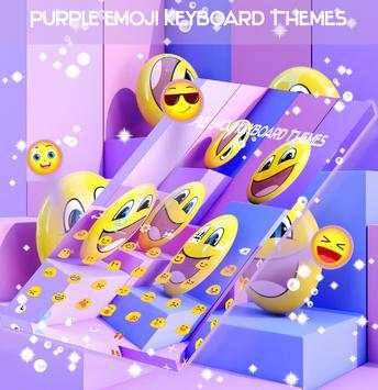Purple Emoji Keyboard Themes screenshot 3