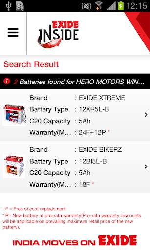 Battery App - EXIDE INSIDE screenshot 6
