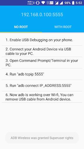 ADB Wireless (with & without root) screenshot 1