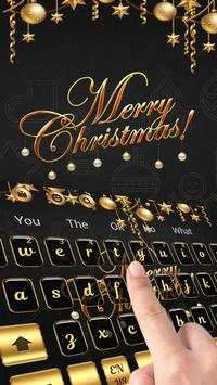 Golden Merry Christmas music keyboard screenshot 3