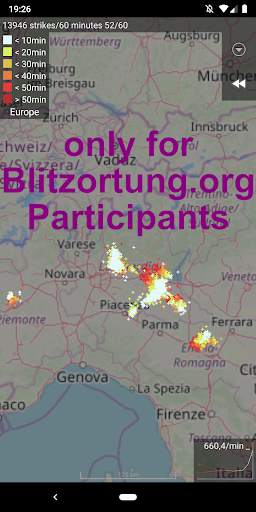 Blitzortung Lightning Monitor 5 تصوير الشاشة