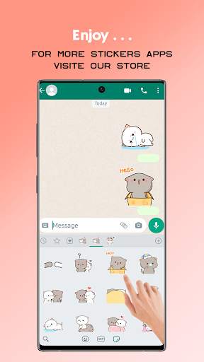Mochi Peach Cat Stickers Animated For Whatsapp screenshot 4