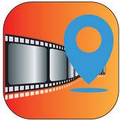Geotagging app -location on picture photo stamp logo