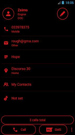 Dialer Theme Circle Black Red screenshot 4