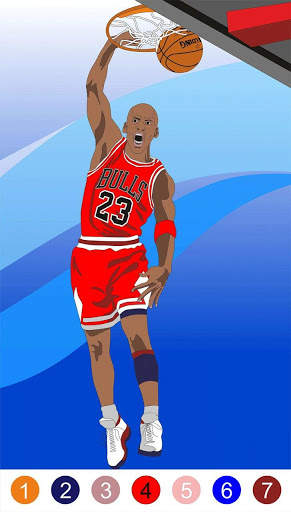 Coloring Basketball  - Color by number 5 تصوير الشاشة
