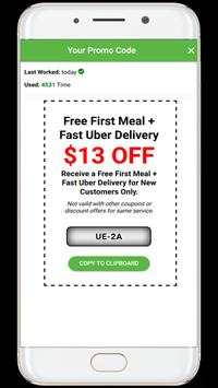 Coupons for Uber Eats - Food Delivery screenshot 3