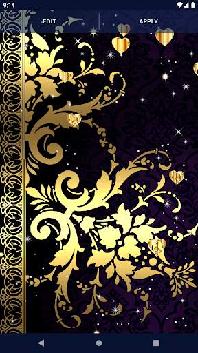 Gold 4K Hearts Live Wallpaper screenshot 4