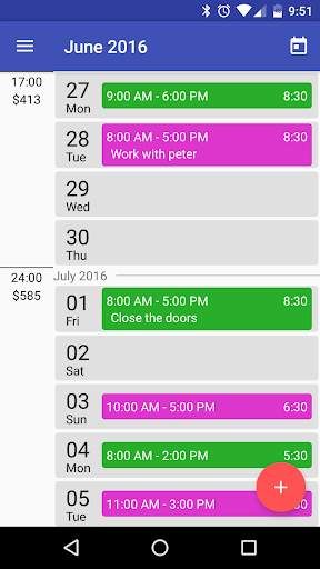Timesheet History 1 تصوير الشاشة