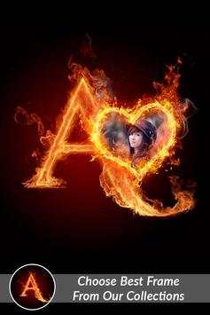 Fire Text Photo Frame screenshot 1