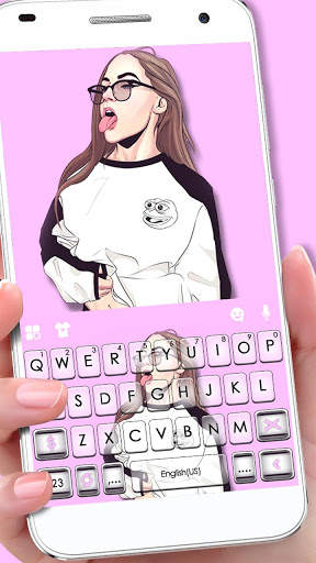 Cool Girl Swag Keyboard Theme screenshot 1