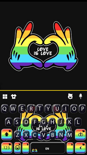 LGBTQ Heart Keyboard Background screenshot 5