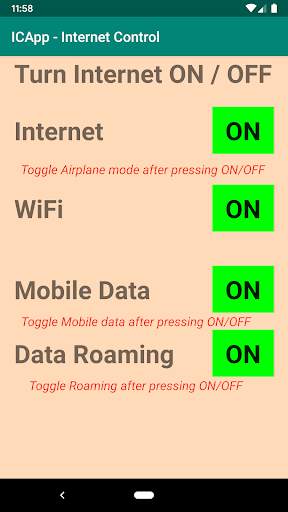ICApp - Internet Control App for Wifi Data Roaming screenshot 4