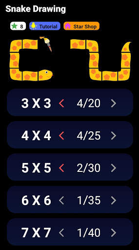 Snake Drawing - Beautiful puzzle game screenshot 2