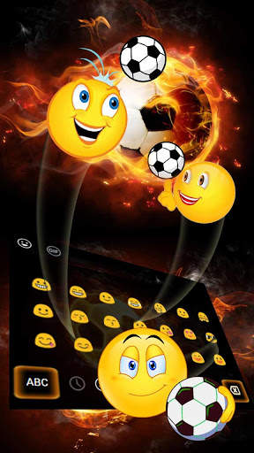 Fire Football Kick Keypad Theme screenshot 2