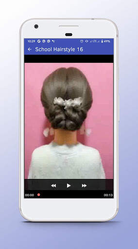 School Hairstyle - Video Step By Step Offline screenshot 7