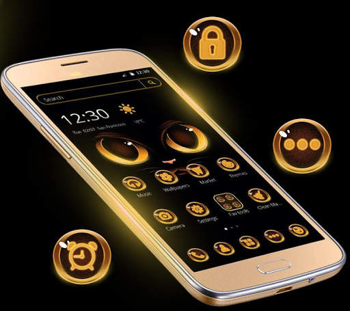 Dark Evil Eyes Face Emoji Theme screenshot 3